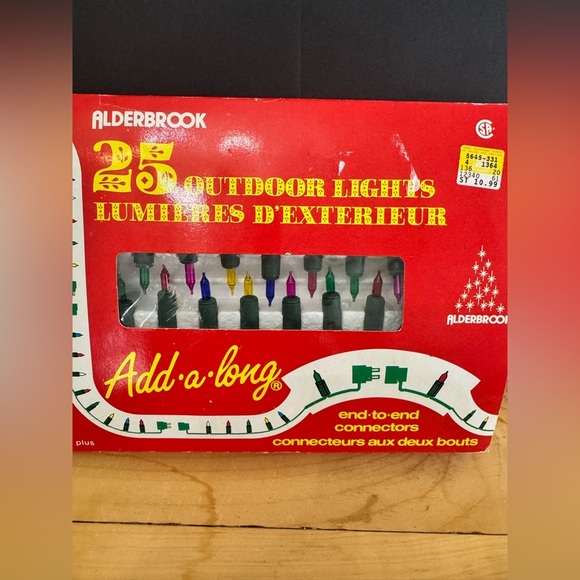 NIB Alderbrook Vintage 90’s Christmas Add-A-Long 25 MultiColoured Outdoor Lights - Picture 2 of 7